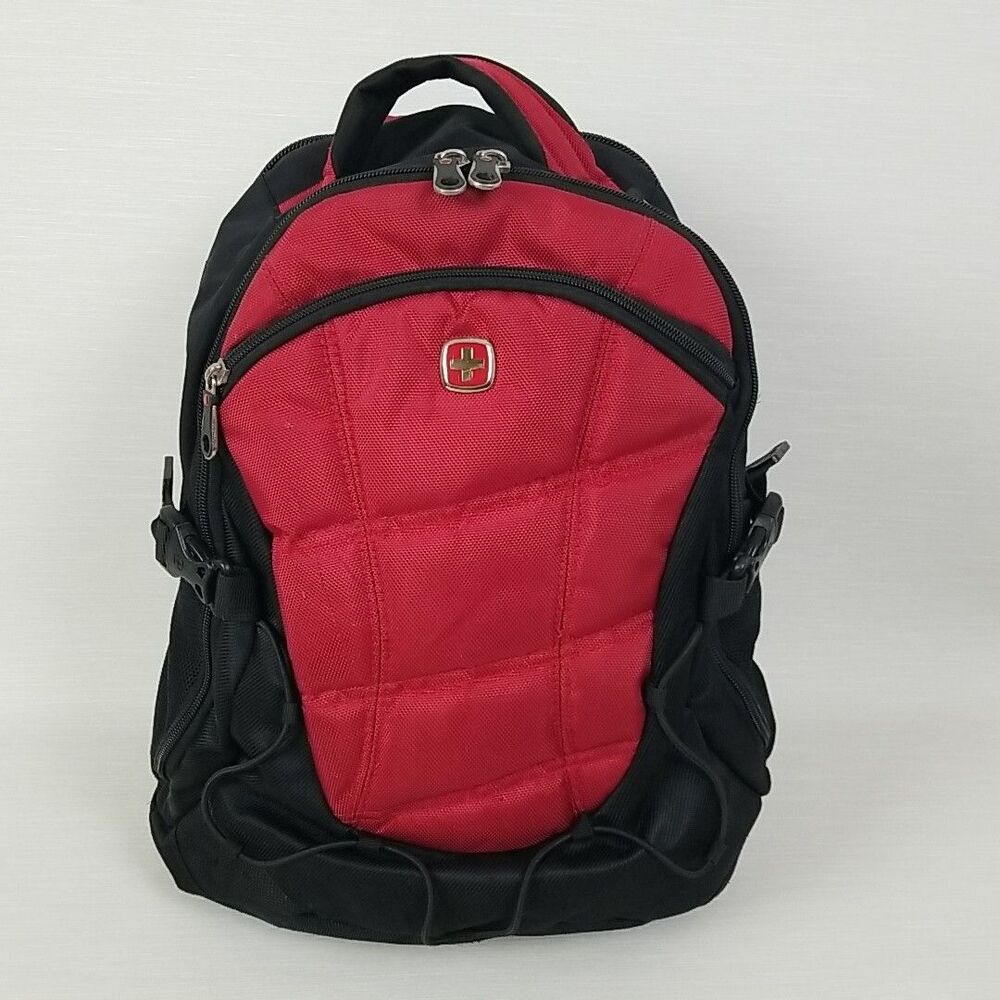 Swiss Gear Red Laptop Backpack/ Fits Most 15" Laptops And Tablets Excellent Bag